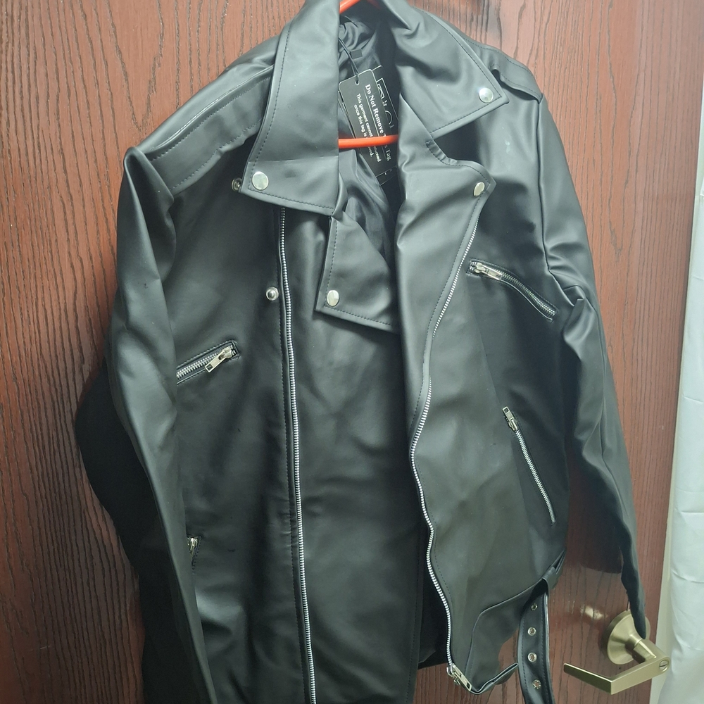 Black Leather Biker Jacket
